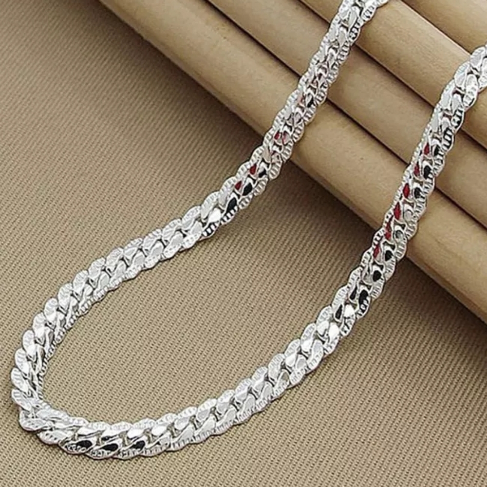 Sterling Silver 5MM Snake Necklace - Picture 2 of 3